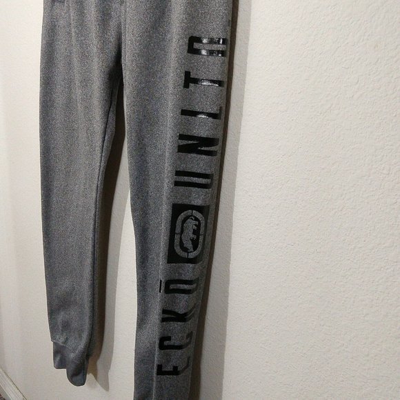 Ecko Unltd Men's Logo Spellout Grey Thick Fleece Jogger Style Sweatpants Size L - Picture 3 of 12